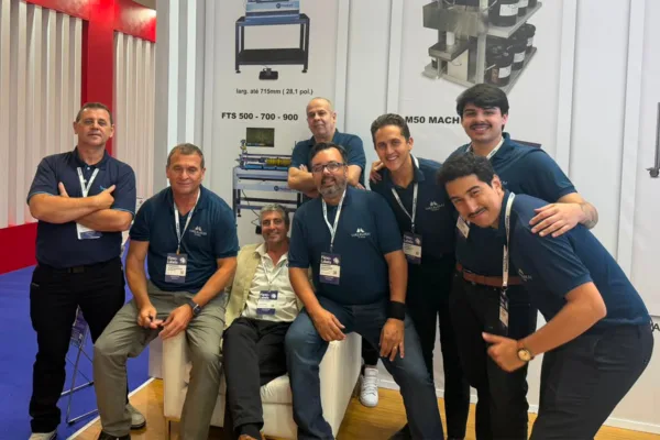 Nick Vindel (third from left) with the Maquinarium team at a recent trade show in Brazil